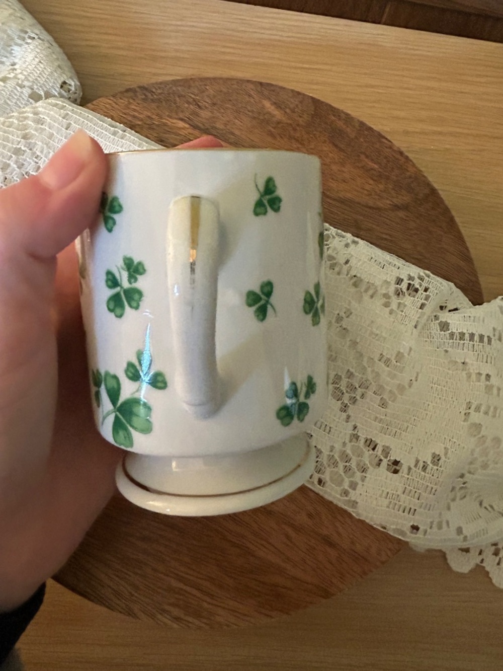 Lefton Shamrock St Patrick Irish Coffee Mug - Picture 5 of 5